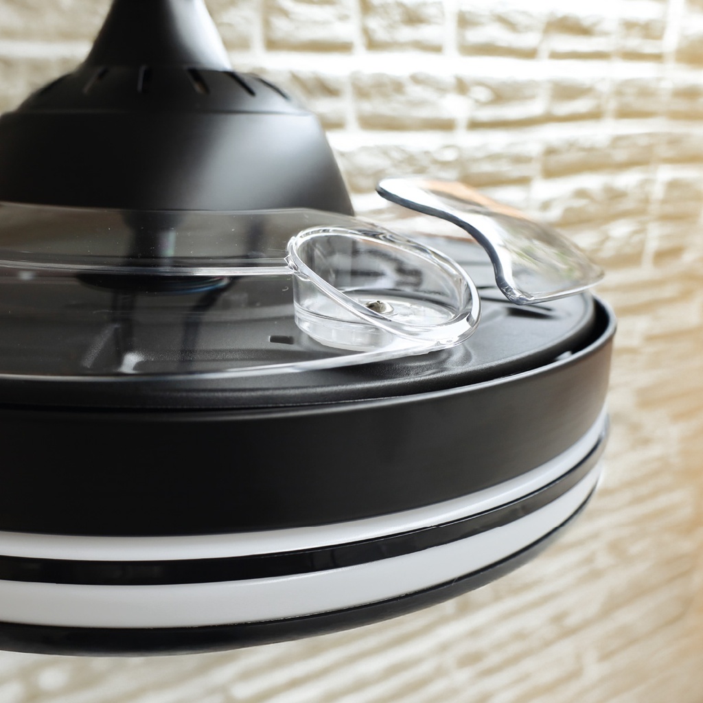 Ventilador de Techo Oliveri con Luz CCT Regulable y Mando – Ø107 cm, 3 Aspas Retráctiles, Motor DC, Negro - Imagen 8