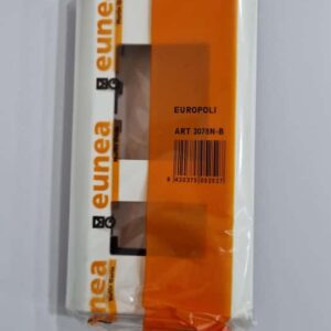 Placa 2 elementos ancho/estrecho Eunea Europoli 3078N-B blanco polar