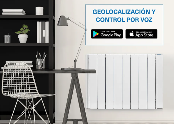Emisor térmico Wi‑Fi Directo app con fluido térmico
