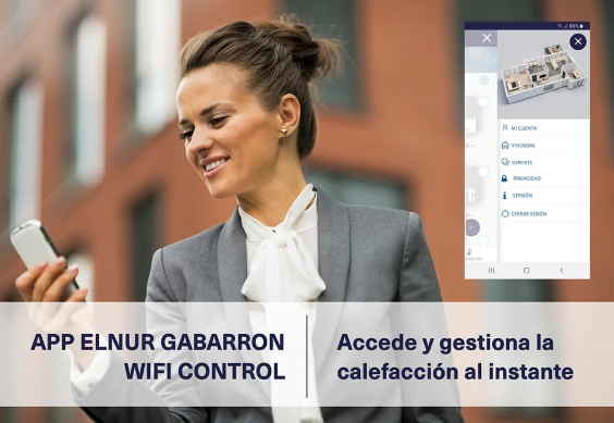 Emisor térmico Wi‑Fi Directo app con fluido térmico