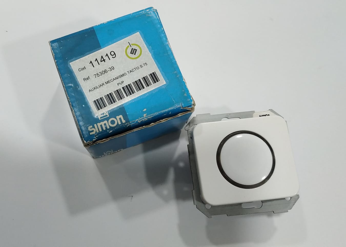 Auxiliar de tacto luminoso azul Simon 75306-69