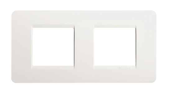 Placa embellecedora Matix blanco 2×2 módulos