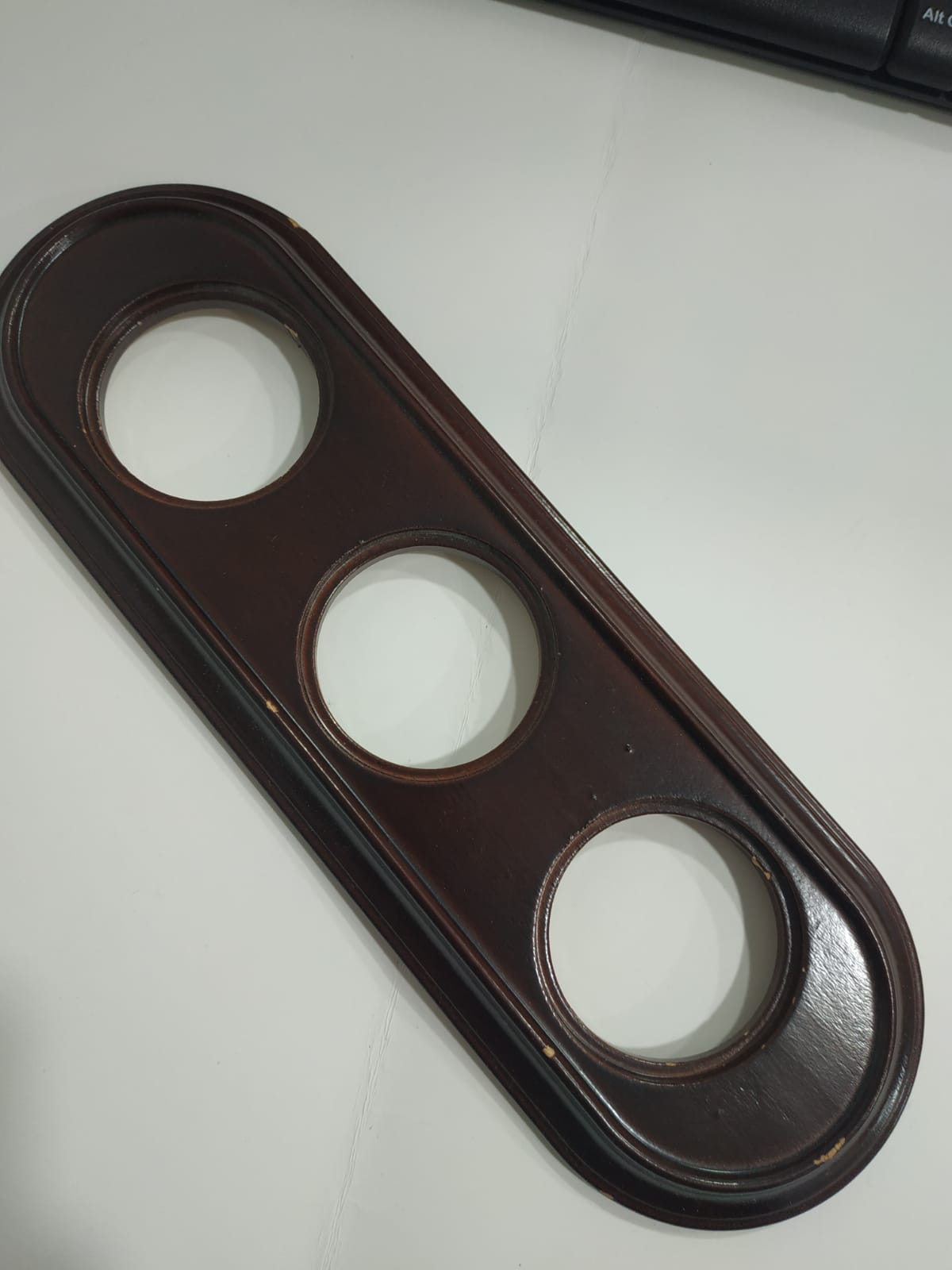 Lote de 3 marcos 3 elementos madera nogal Fontini Venezia – Ref. 35 803 20 0 (con defectos) - Imagen 3