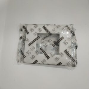 Placa recta Bticino Luna blanco nieve 2 módulos