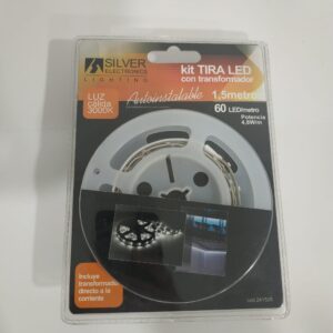 Kit tira LED 1,5 m 4,8 W/m 3000K 12V Silver Sanz