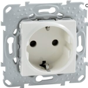Base Schuko 16 A 230 V con bastidor marfil