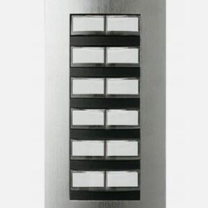 Placa pulsadores CAME BPT HPP/12D GH – Gris Claro / Satinado