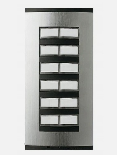 Placa exterior videoportero CAME HEP‑312D‑ST – Gris Claro / Satinado